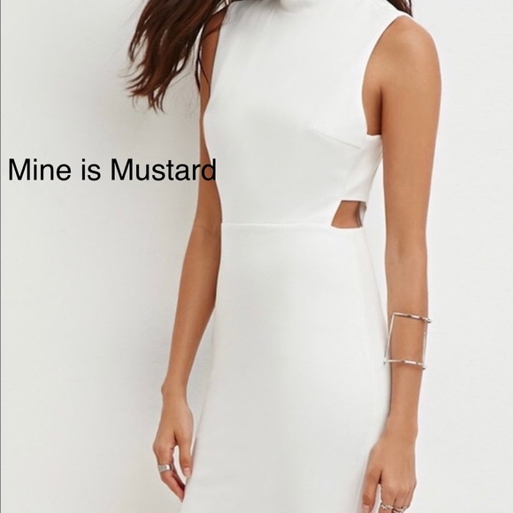 Forever 21 Side Cut Out Mustard Dress - Picture 2 of 10